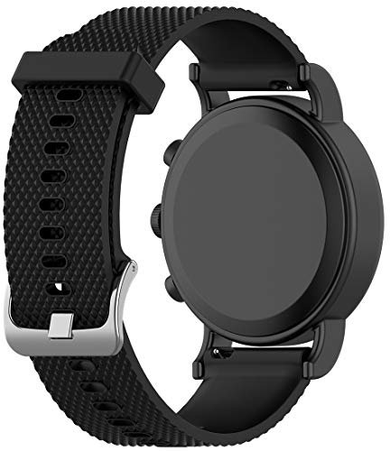 Disscool Ersatz-Armband für Timex Weekender und Timex Expedition, weiches Silikon-Armband für Timex Weekender und Timex Expedition (Silikon schwarz)