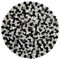 Teppich Kuhfell Patchwork, Runde Rindsleder von Hand Nähen Teppiche Moderne graue geometrische Muster Teppiche Designer Wohnzimmer Stuhl Matten - Top-Qualität