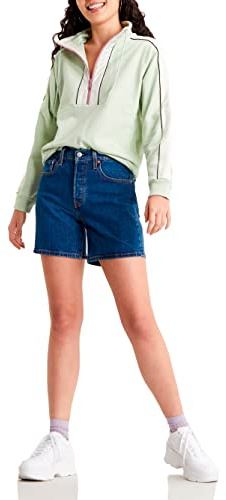Levi's Damen 501 Mid Thigh Denim Shorts, Salsa Charleston Shadow, 27W EU