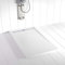Plato de ducha Resina Shower Online FLOW - 80x100 - Textura Pizarra - Antideslizante - Blanco RAL 9003 - Incluye Rejilla Inox y Sifón - Todas las medidas disponibles