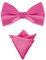 Allegra K Herren Hochzeitsfeier Vorgebundene Einfarbig Fliege Einstecktuch Set Hot Pink One Size