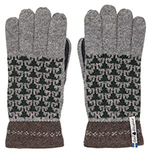ÖJBRO VANTFABRIK – Fingerhandschuhe, 4-lagig, Größen S (6), M (7-9), L (10-11), aus 100% Merinowolle, unisex, warm & weich, folkloristisches nordisches Design