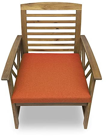 chilly pilley Stuhlkissen Gartenkissen Gartenstühle Stuhlauflage Stuhlpolster Sitzkissen Abnembar Bezug Mit Reißverschluss Auflage Set Garten Kissen (4X 50x50x5, Orange)