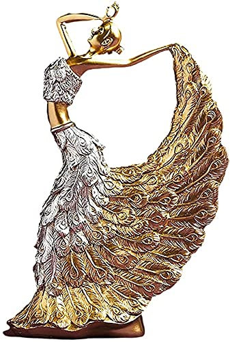 Pfauentänzerin Statue Pfauentänzerin Figur Tänzerin Mädchen Skulptur für Zuhause Tischdekoration