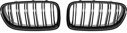 DOCAS Rejillas delanteras para capó riñón para B-M-W 5er F10 F11 F18 2010-2016 Negro Brillante