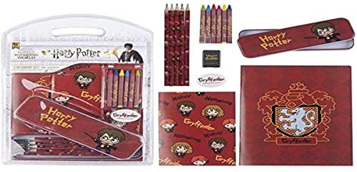 CERDÁ LIFE'S LITTLE MOMENTS Set Escolar Completo con Estuche Metálico y Material Escolar de Harry Potter - Licencia Oficial Warner Bros, 8427934589425