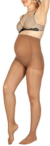 BANANALU Strumpfhose für Schwangere 40 Den Umstandsstrumpfhose Mama 40 Bronze L