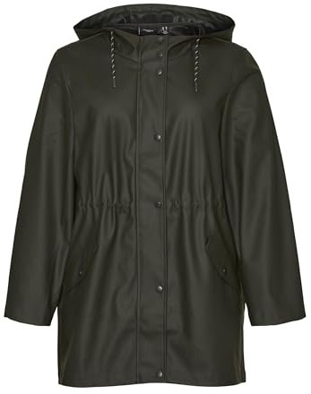 VERO MODA CURVE Damen Vmmalou Coated Jacket Noos Curve Jacke, Peat, 52 Große Größen EU