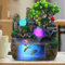 Zimmerbrunnen mit Beleuchtung Wasserfall LED Brunnen Wasserfall Zimmerbrunnen mit Pflanzen Zimmerspringbrunnen Brunnen Steingarten Zerstäuber Dekoration