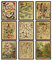 AKBOK Vintage Botanical Poster Set: 9pcs Butterfly & Flower Chart Identification Education Poster, Unframed 8 x 10 Inch, Home & Multiple Rooms Wall Art Decor