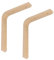 BRESKO Regalwinkel Regalhalter Regalträger Regalkonsole Wandträger Wandkonsole Wandregal Holz Buche 2 Stück (250x200 mm)