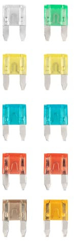NEO TOOLS Set di fusibili per auto. Larghezza 19 mm. Cassa in policarbonato. Contenuto della confezione: 1 x 5 A, 1 x 7,5 A, 2 x 10 A, 2 x 15 A, 2 x 2