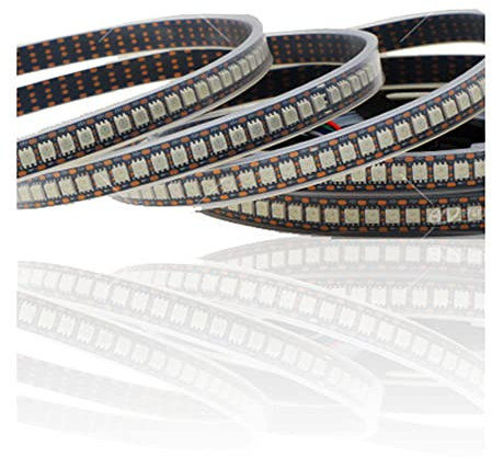 LianGSanSan ws2815 DC12V RGB LED Pixels Strip Light Individuell adressierbar LED Dual-Signal IP67 1m 144 LEDs Pixel Schwarz PCB