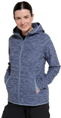 Mountain Warehouse Lleyn Melange Womens Fleece Jacket - Breathable, Antipill Ladies Spring Summer Coat, Full Zip, Durable Fleece - Ideal For Spring Summer Dark Blue 16