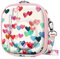 Fintie Funda protectora para cámara instantánea Fujifilm Instax Mini 12/11/99/8/7s/90/70 - Funda de transporte rígida a prueba de golpes con correa ajustable extraíble, corazones lloviendo