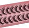 Clear Band Falsche Wimpern 3D Fluffy Strip Wimpern, D Curl Lash Strip, Natürliche falsche Wimpern, Natürliche Wispies Fluffy Wimpern für Wispy Fake Wimpern, Faux Wimpern Natürlicher Look (DP16S)