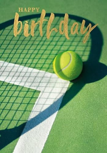 Geburtstagskarte mit Tennis, Graphit-Serie