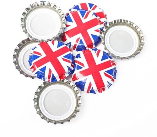 Rothko & Frost Union Jack Crown Bottle Caps - Pack of 250