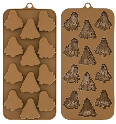 Halloween Silicone Moulds, Chocolate Ghost Moulds, Candy Baking Fondant Mould for Halloween Party Thanksgiving Day Y6-WSYSMJ