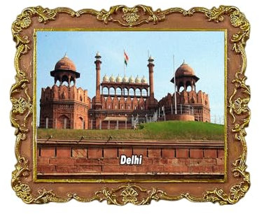 Delhi India Kühlschrank-Magnet, 3D, Reise-Souvenir, Kühlschrank-Dekoration, magnetischer Aufkleber, Bastelsammlung