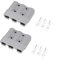 2 Pcs Battery Connector 3 Pin 75A for Anderson Battery Quick Connector , for UPS and Lithium Battery Solar Connector, with 6 Terminal(Gray)