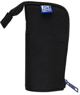 Oxford Federmäppchen Stand-Up Stiftehalter mit Reißverschluss, Stifte-Tasche, schwarz