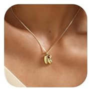 Halora Bubble Letter Necklace Gold Balloon Initial R Necklace Kette Mit Buchstaben Halskette Anhänger Buchstabenkette Damen