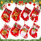 FaJoek Mini Weihnachtsstrumpf 8 Stück Weihnachtsstrumpf Set, Flachs Nikolausstrumpf, 3D Nikolaussocke, Kleine Weihnachtsstrümpfe, Weihnachtssocken Zum Aufhängen & Befüllen (S, Style B)