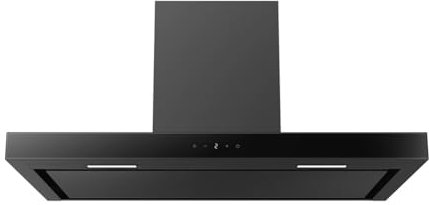 electriQ 90cm Slimline Cooker Hood with Touch Controls and High Extraction Rate - Black