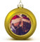 Personalisiertes Fotokugel-Ornament, individuelle Weihnachtskugeln, dekorativer Ball, fügen Sie Ihren individuellen Fotobildtext hinzu, Weihnachtsschmuck für Zuhause, Weihnachtsbaumschmuck (groß)
