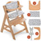 hauck Hochstuhl Alpha Plus inkl. Tablett & Sitzpolster - Mitwachsender Babystuhl aus Holz, Kinderhochstuhl ab 6 Monate, verstellbar - Natur