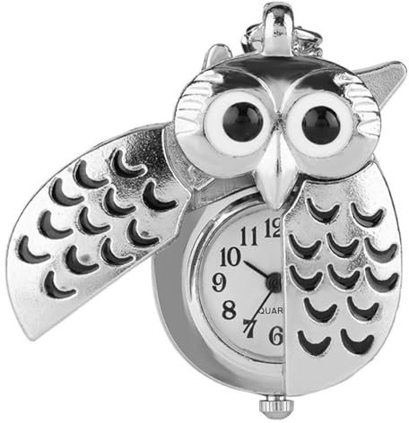 Cerioll Eulen Taschenuhr,Retro Taschenuhr Herren,Mit Arabischen Ziffern,Für Männer Frauen Vater Geburtstag Jahrestag