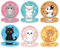 MaitianGuyou 60 piatti di carta usa e getta da 17,8 cm, per feste a tema gatto, per dessert, dessert, compleanni, bambini, ragazze, compleanni, baby shower, bomboniere, decorazioni (6 colori)