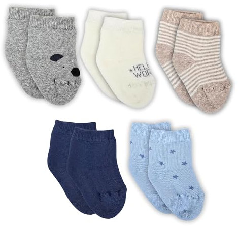 LEON D'ORO Calze Neonato Calzino Regalo Scarpine Babbucce bambini Primi Mesi Taglia Unica Made in Italy (IT, Età, Taglia unica, ASS1 neonato)