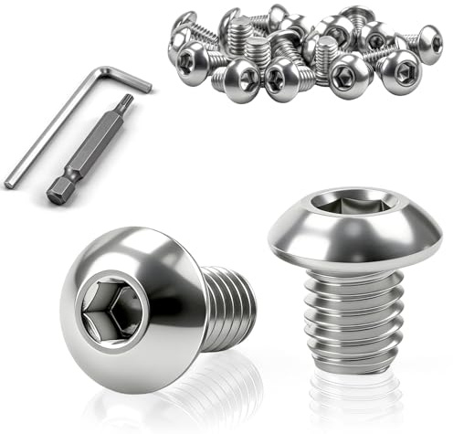 ddckj 130 Pezzi Vis Btr M4 x 10 mm Viti a Testa Bombata Boulon Inox Tete Bombee per l'installazione di mobili