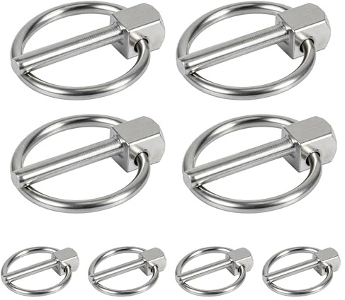 Klappsplint 8 Stück Edelstahl Klappsplinte Sortiment Sicherungssplint Sicherungsstift Klappstecker für Boot Fahrrad Anhänger Traktor-3 * 35mm/3 * 20mm (3 * 35mm)