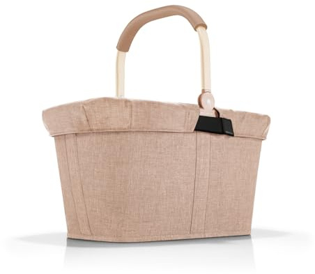 Reisenthel Set carrybag frame twist coffee mit Cover twist coffee Stabiler Einkaufskorb mit praktischer Innentasche – Elegantes und wasserabweisendes Design