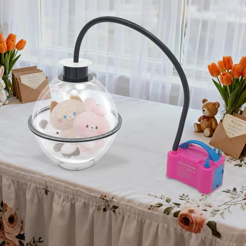 ROMYIX Ballonfüllmaschine mit 600W Pumpe & 3 Füllöffnungen,Ballonpumpe für 18/24/36“ Latex- & 24“ Bobo-Ballons, DIY Deko für Hochzeit & Geburtstag