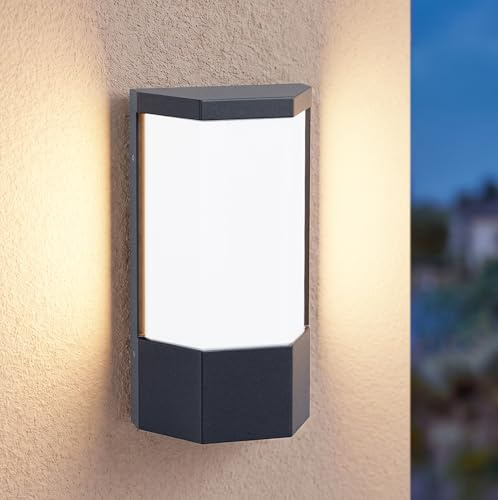 Aipsun 24W LED Wandleuchte Aussen/Innen Außenwandleuchte Anthrazit