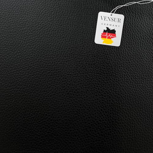 Vensur Kunstleder Selbstklebend Leder Reparatur Set Schwarz Selbstklebende Lederflicken Kit Aufkleber Patch für Möbel Sofa Auto Taschen Sitze Camper (10cm x 150cm)