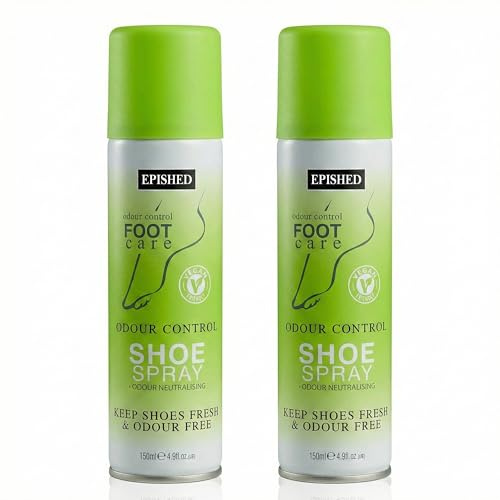 Shoe Deodoriser Spray 2 x 150ml – Odour Eliminator for Trainers, Sports Shoes & Boots, Long-Lasting Fresh Scent, Footwear Freshener for Men & Women