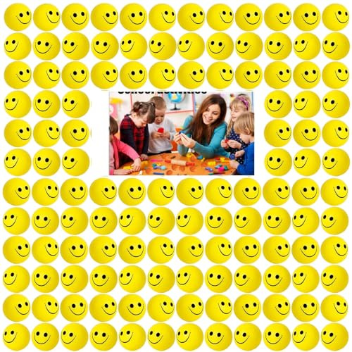 80Stück Lächeln Gesicht Stressbälle, 6.4cm Schaum Smile Ball Anti Stress Spielzeug Bälle Antistressbälle für Kinder Erwachsene Mitgebsel Gastgeschenke Kindergeburtstag-Stresslinderung