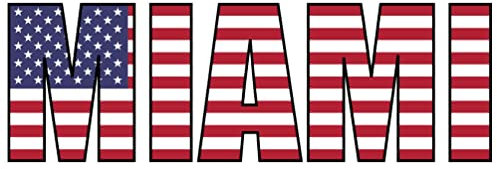 Skyline4u Miami Schriftzug Schriftzug Autoaufkleber USA - 30x10,2cm