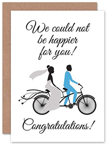 Wee Blue Coo Feier Paar Bräutigam Tandem Hochzeit Braut Hochzeitskarte