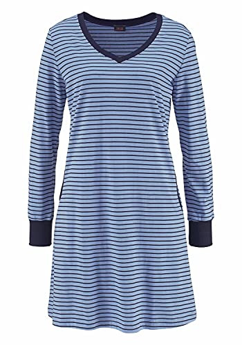 HIS Damen Nachtwäsche, Nachthemd, H.I.S (52/54, Blau)