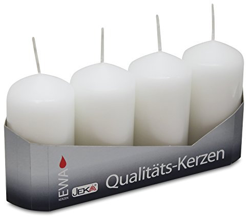 OLShop AG 3er Pack Stumpenkerzen weiß, ca. 40 x 80 mm (3 x 4 Stück) Kerze Kaminkerze Laternenkerze Dekoration