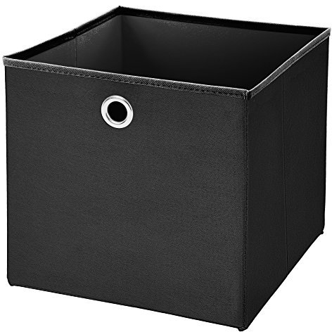 CM3 1 Stück Schwarz Faltbox 32 x 32 x 32 cm Aufbewahrungsbox faltbar