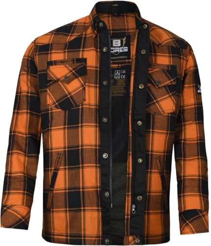 Bores Lumberjack Shirt (Orange/Black,3XL)