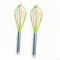 Stainless Steel Handle Non-Stick Silicone Kitchen Utensils Egg Whisk I Heat Resistant Egg Beater Kitchen Utensils (2 pcs)
