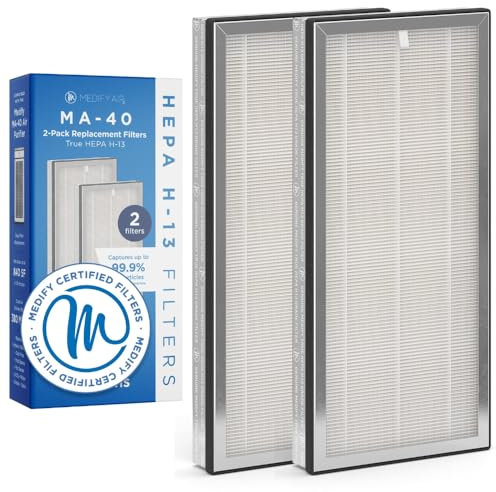 Medify Air MA-40 Air Purifier Medical Grade True HEPA H13 Genuine Replacement Filter (ME-40, 2-Pack)